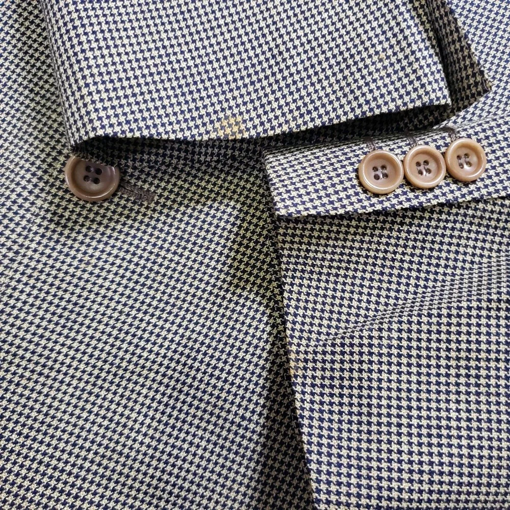 Canali Silk Wool Blazer 44R Tan Italy Suit Jacket